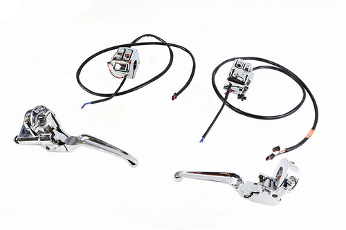 V-Twin #78593 - Handlebar Control Kit Chrome