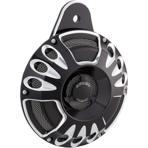 Arlen Ness #70-200 - Custom Horn - Deep/Cut - Black