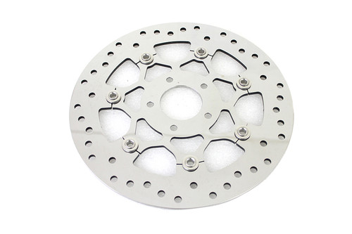 V-Twin #78524P - Floating Stainless Steel Mirror Polished 11.8 inch Front Bra