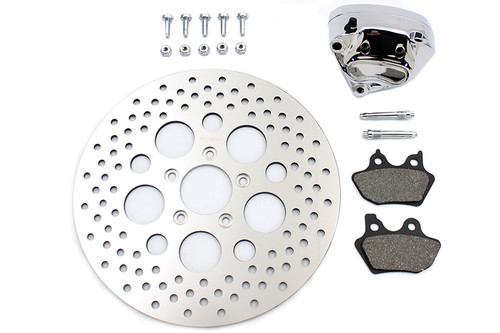 V-Twin - 11.5 inch Chrome Front Caliper Kit