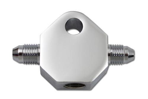 Edart #11-0649 - Brake Line Tee Chrome