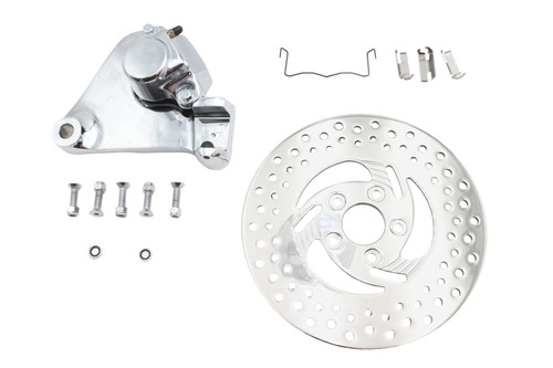 V-Twin - Black Rear 1 Piston Caliper and 11-1/2 inch Disc Kit