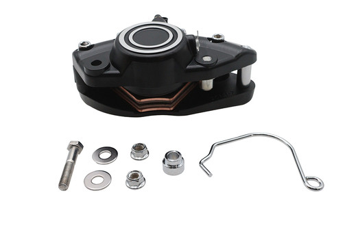 Edart #46577 - Black Front 1 Piston Banana Caliper with Bullseye