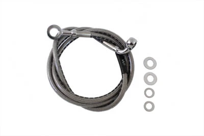 Edelbrock #R08722DS - Stainless Steel Front Brake Hose 44 inch