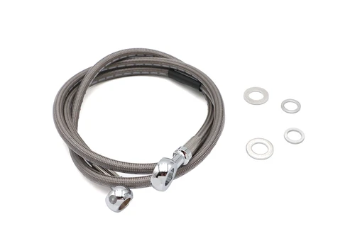 Edelbrock #R08722DS - Stainless Steel Front Brake Hose 44 inch