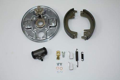 Motorshop - Rear Hydraulic Brake Backing Plate Kit Chrome