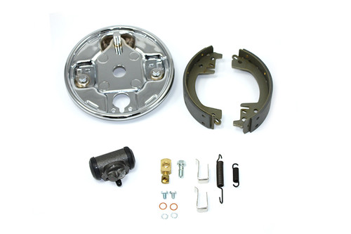 Motorshop - Rear Hydraulic Brake Backing Plate Kit Chrome