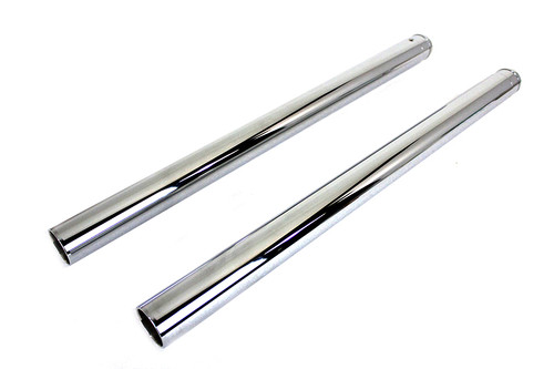 V-Twin - Hard Chrome Fork Tube Set 4 inch Over Stock
