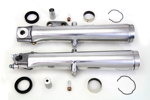 V-Twin - Polished Lower Fork Slider Single Disc