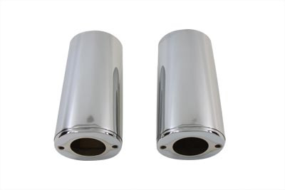 V-Twin #19489 - Fork Slider Cover Set Chrome