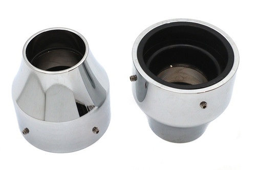 V-Twin - 41mm Fork Boot Covers Chrome