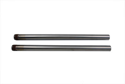 V-Twin #IFT-0006-S - Hard Chrome 39mm Fork Tube Set 25 inch Total Length