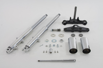 V-Twin - 41mm Chrome Fork Assembly with Polished Sliders