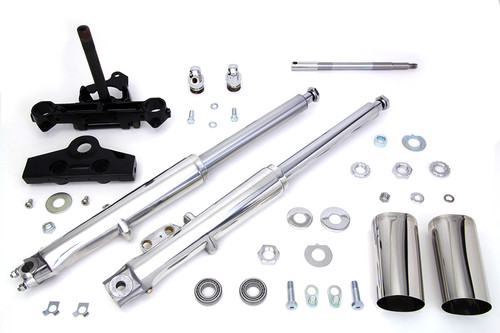 V-Twin - 41mm Adjustable Fork Tube Assembly with Polished Sliders
