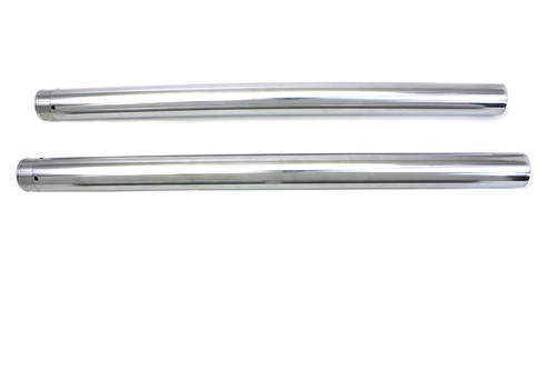 V-Twin #094612 - Hard Chrome 49mm Fork Tube Set 27-1/2 inch Total Length