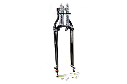 V-Twin #35242 - 24 inch Spring Fork Kit Offset Black