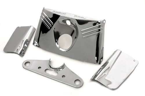 V-Twin #74147 - Triple Tree Cover Kit Chrome