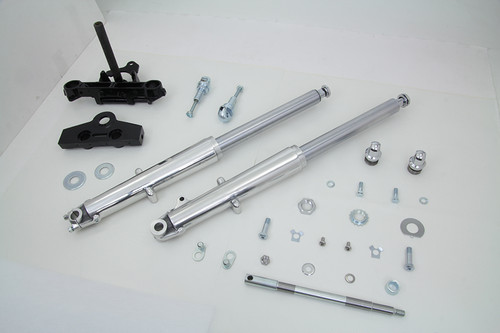V-Twin - 41mm Adjustable Fork Assembly with Polished Sliders
