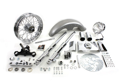 V-Twin - Fork Assembly with Chrome Sliders