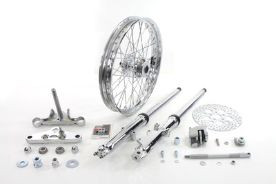 V-Twin - 41mm Fork Assembly with Chrome Sliders 21 inch Wheel