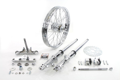 V-Twin - 41mm Fork Assembly with Chrome Sliders 21 inch Wheel