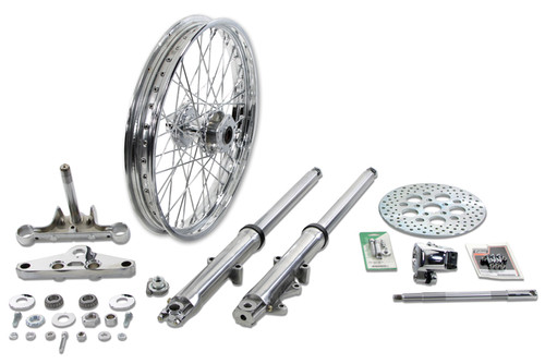 V-Twin - Fork Assembly with Polished Sliders 21 inch Wheel