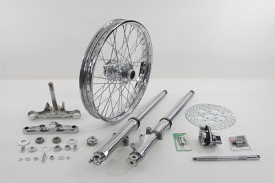 V-Twin - Fork Assembly with Polished Sliders 21 inch Wheel