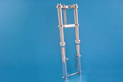 V-Twin - 39mm Fork Assembly with Chrome Sliders Single Disc