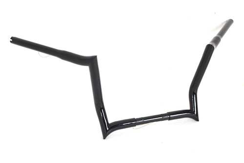 MCM #20268B - 12 inch Z-Bar Handlebar without Indents Black