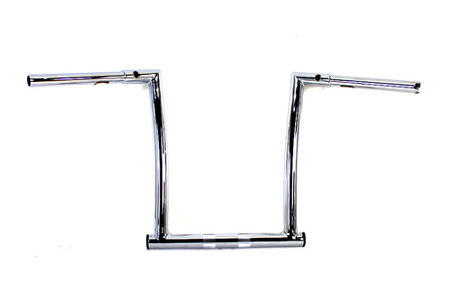 MCM #20270D - 12 inch ChiZeled Z-Bar Handlebar Chrome