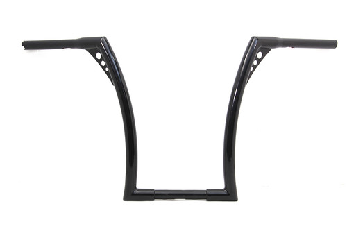 MCM #20245B - 17 inch Black Z-Bar Handlebar with Indents