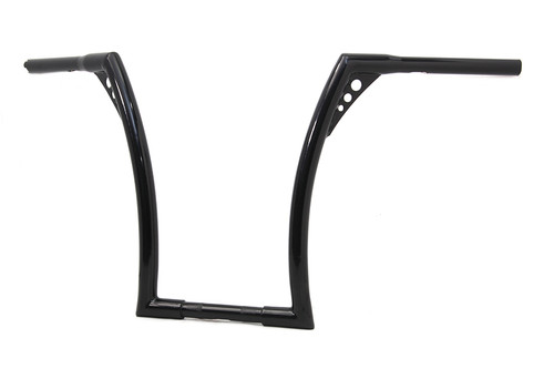 MCM #20245B - 17 inch Black Z-Bar Handlebar with Indents