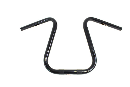 V-Twin #20305B - Black 1 inch Loopy Handlebar with Indents