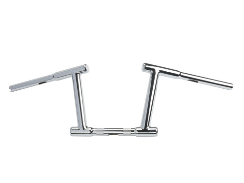 MCM #21056 - 10 inch Z-Bar Racing Handlebar with Indents Chrome