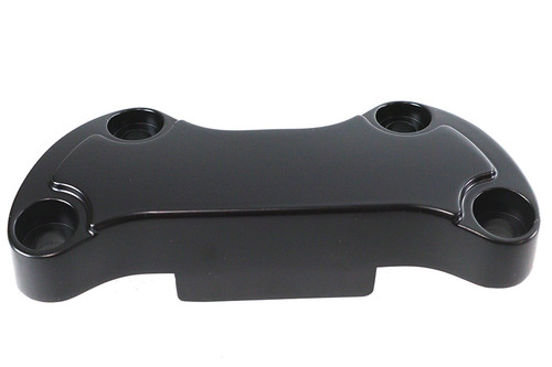 MCM #77629 - Black Smooth Handlebar Clamp Cover with Skirt