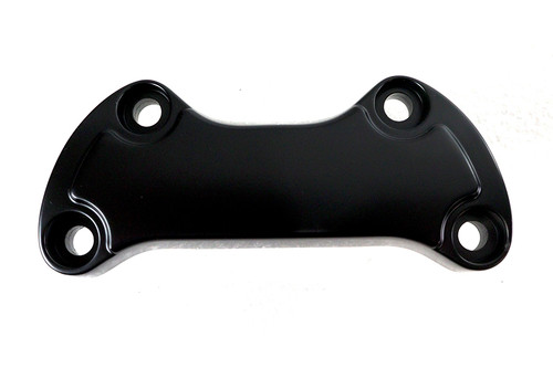 MCM #77629 - Black Smooth Handlebar Clamp Cover with Skirt