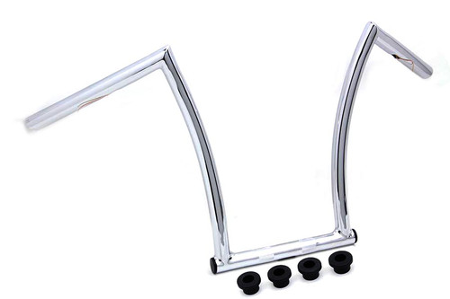 MCM #20201 - 15 inch Chrome ChiZeled Z-Bar Handlebar with Indents