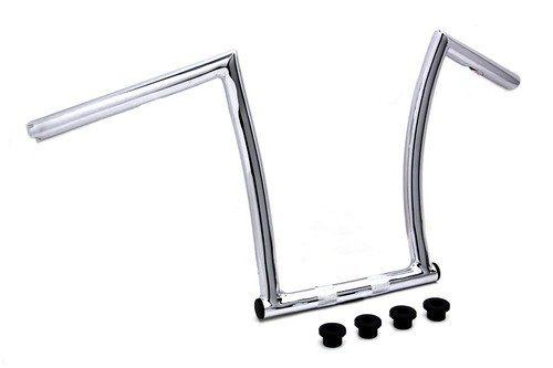 MCM #20202 - 17 inch Chrome ChiZeled Z-Bar Handlebar with Indents