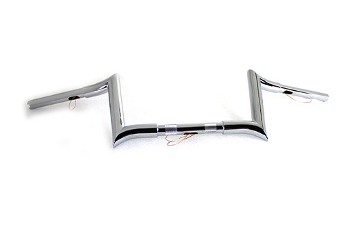 MCM #20280 - 8 inch Chrome Z-Bar Handlebar with Indents
