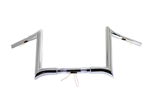 MCM #20282 - 12 inch Chrome Z-Bar Handlebar with Indents
