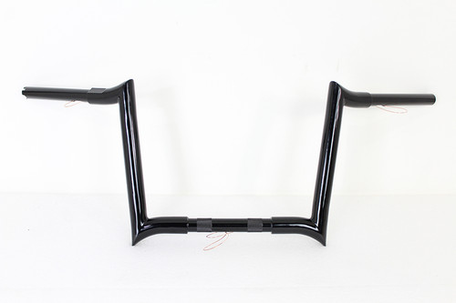 MCM #20282B - 12 inch Black Z-Bar Handlebar with Indents