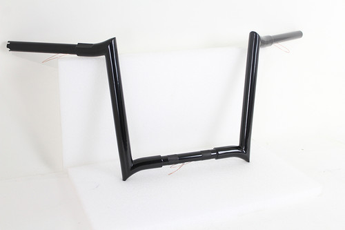 MCM #20283B - 14 inch Black Z-Bar Handlebar with Indents
