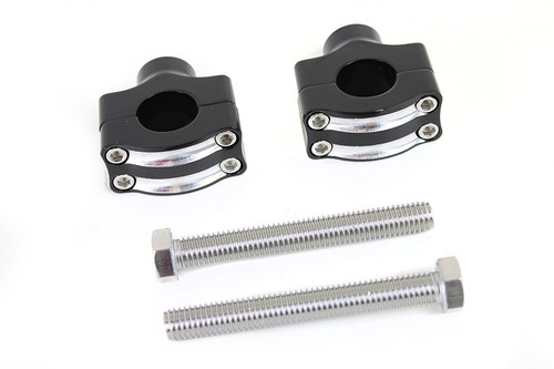MCM #H57-6087B - 1 inch Handlebar Riser Set Black