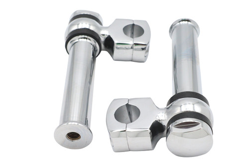 MCM #57-0014 - 5-1/4 inch Offset Dog Bone Riser Set Chrome