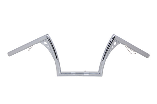 MCM #20124 - 10 inch Pirate Z-Bar Handlebar Chrome