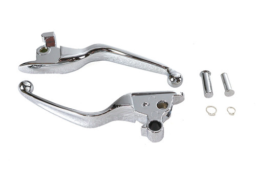 V-Twin #053578 - Hand Lever Set Chrome