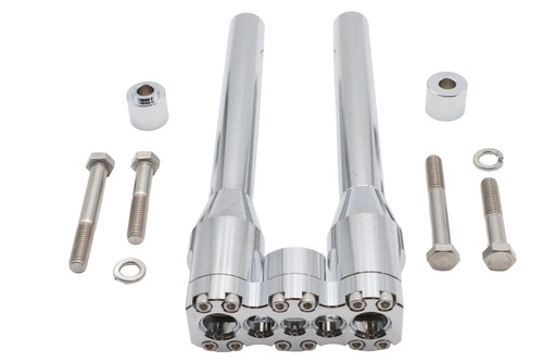 Wyatt Gatling #78969E - Wyatt Gatling 12 inch Baron Style Riser Set Chrome
