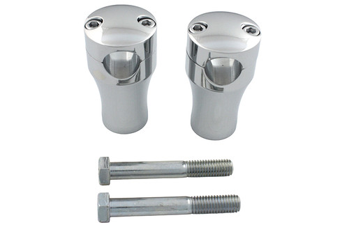 V-Twin - 3 inch Solid Billet Riser Set Chrome
