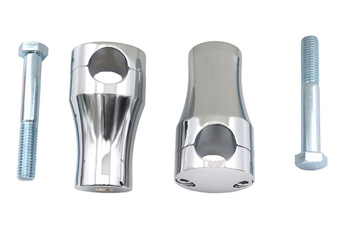 V-Twin - 3 inch Solid Billet Riser Set Chrome