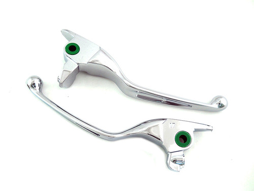 V-Twin #78013 - M8 Slotted Hand Control Lever Kit Chrome